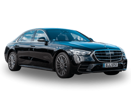 Luxuriöser Mercedes S Klasse in unserer Fahrzeugflotte, ideal für komfortable und stilvolle Fahrten.