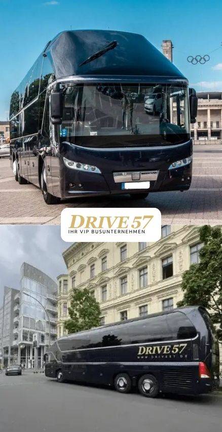 Drive57-Busse im Einsatz für den Hoteltransfer-Service.