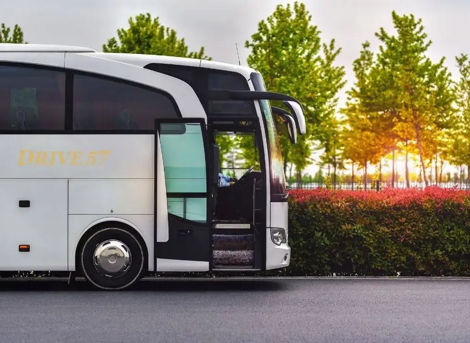 Modern coach from Drive57 for school and company outings